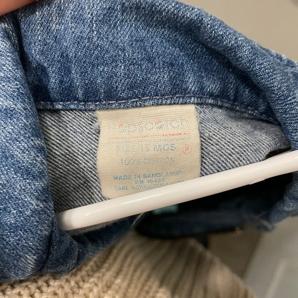 Vintage Hopscotch Toddler Denim Biker Jacket | 18M | Patch Rocker Style - Picture 3 of 9